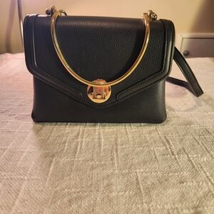 Sondra Roberts Black Mini Bag with Gold Handle
